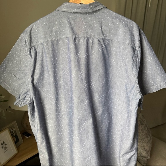 AMERICAN EAGLE Men’s Slim Fit S/S Blue Button Up Shirt Size XXL - Picture 5 of 9